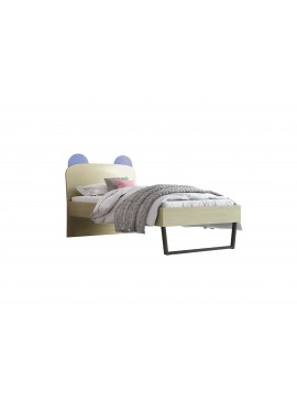 Παιδικό κρεβάτι "ΚΟΡΩΝΑ" μονό σε χρώμα δρυς-σιελ 90x190  SB 91C-SIEL