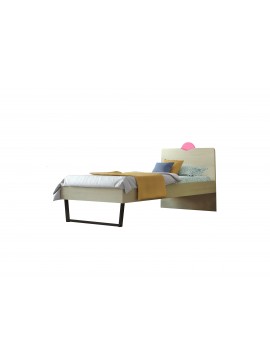 Παιδικό κρεβάτι "ΑΝΑΤΟΛΗ" μονό σε χρώμα δρυς-ροζ 90x190  SB 94C-ROZ
