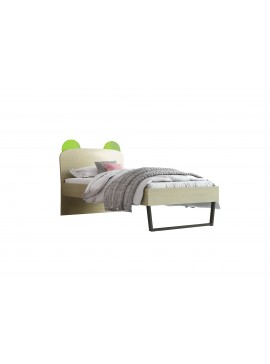 Παιδικό κρεβάτι "ΚΟΡΩΝΑ" ημίδιπλο σε χρώμα δρυς-λαχανί 110x190  SB 92C-LAXANI