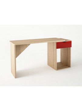 Intrahome Γραφείο παιδικό αυξομειούμενο "TAZ" σε χρώμα δρυς-κόκκινο 90-130x55x80 Intrahomesa-00652217