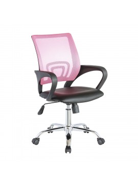 Varossi Καρέκλα Γραφείου Emelie Ροζ-Μαύρο 56 x 56 x 90-101 VAR-500-031