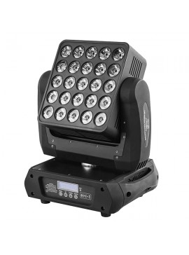 51150 GloboStar® Επαγγελματική Κινούμενη Ρομποτική Κεφαλή LED MATRIX INFINITY ROTATE WASH 10° 25x12W CREE LED 230V DMX512 RGBW GloboStar 51150