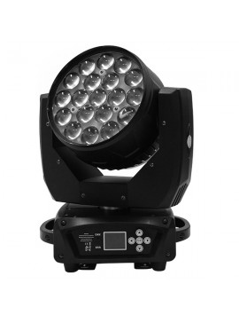 51152 GloboStar® Κινούμενη Ρομποτική Κεφαλή Helios HAWKEYE 1 BEE EYE PRO 4in1 BEAM - WASH - ZΟΟΜ 4°-60° 19*12 Watt OSRAM LED RGBW 300W 230V DMX512 GloboStar 51152