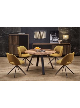 DANILO table walnut/black DIOMMI-60-29283