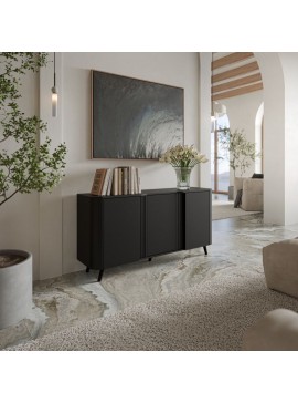 VOLARE chest of drawers 150 (3D) black mat/ black mat DIOMMI-60-32495