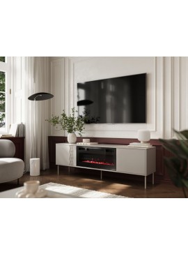 TRESSE TV Stand 180 EF beige ( possibility of installing a fireplace, ordered separately CAMA-KOMINEK-ELEKTRYCZNY-... ) DIOMMI-60-33304