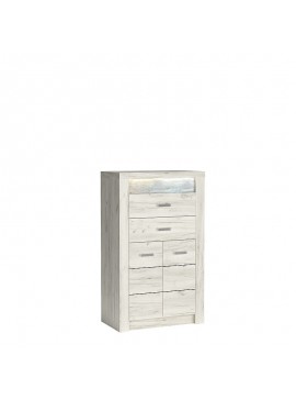 INDIANAPOLIS chest of drawers I6 kraft white DIOMMI-60-32863