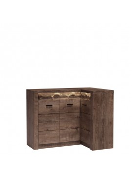 INDIANAPOLIS corner chest of drawers KAT I15 dark ash tree DIOMMI-60-32866