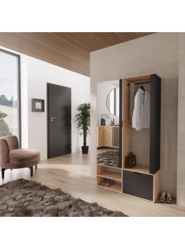 MILO hallway waredrobe artisan/black DIOMMI-60-31541