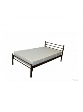 Κρεβάτι μονό μεταλλικό σε χρώμα μαύρο 90x190 594-00073
