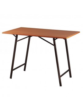 Τραπέζι μεταλλικό σε χρώμα μαύρο/καφέ 90x60x72 594-00090