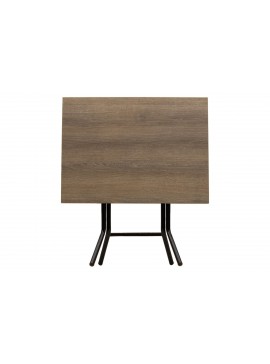 Τραπέζι πτυσσόμενο "CLACK" από μέταλλο σε σταχτύ-μαύρο gloss χρώμα 80x60x75 594-00154