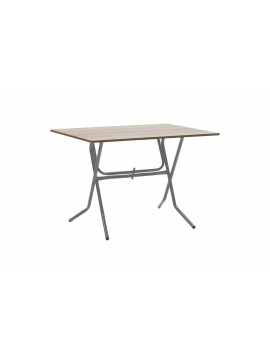 Τραπέζι πτυσσόμενο "CLACK" από μέταλλο σε σταχτύ-γκρι σφυρήλατο χρώμα 100x60x75 594-00161