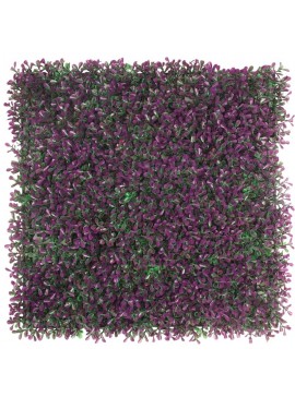 Artekko Artificial Panel Τεχνητή Φυλλωσιά Πολυαιθυλένιο Πράσινο με Μωβ Λουλούδια (50x50x5)cm Artekko 6-0303