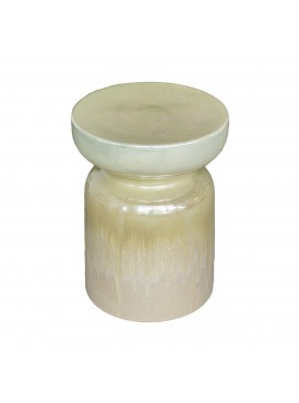 Artekko Metro Μπεζ Κεραμικό Τραπέζι Βοηθητικό Σκαμπό (34.9x34.9x45.7)cm Artekko 60085