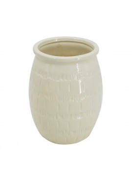 Artekko Silk Μπεζ Διακοσμητικό Κεραμικό Βάζο (18x18x23)cm Artekko 61023