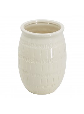 Artekko Silk Μπεζ Διακοσμητικό Κεραμικό Βάζο (20.5x20.5x28)cm Artekko 61024