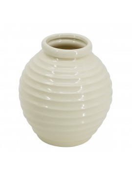 Artekko Pot Διακοσμητικό Βάζο Κεραμικό Μπεζ (19x19x20)cm Artekko 61025