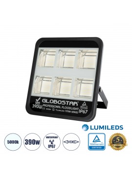 61435 GloboStar® GLOBOSTAR® TITAN 61435 Προβολέας για Γήπεδα Tennis & Ποδοσφαίρου 5x5 LED 390W 48750lm 60°x90° AC 220-240V Αδιάβροχο IP67 Φυσικό Λευκό 5000K - Lumileds SMD Chip - TÜV Rheinland Certified - Μαύρο Ματ - Μ32 x Π8 x Υ35cm - 5 Χρόνια Εγγύηση