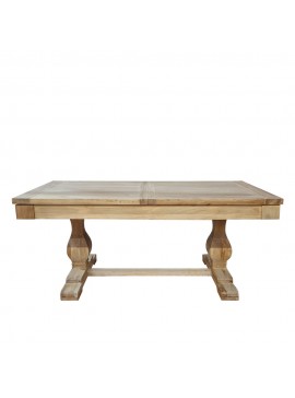 Artekko Deus Μασίφ Ξύλινη Επεκτεινόμενη Τραπεζαρία σε Ανοιχτή Φυσική Απόχρωση (180/240x90x76)cm Artekko 617-0201-C