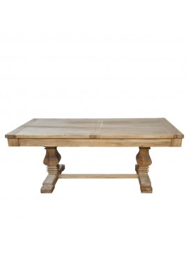 Artekko Deus Μασίφ Ξύλινη Επεκτεινόμενη Τραπεζαρία σε Ανοιχτή Φυσική Απόχρωση (200/280x100x78)cm Artekko 617-0239