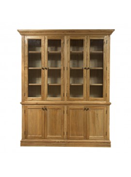 Artekko Βιτρίνα με ντουλάπι από ξύλο μασίφ (180x45x220)cm Artekko 617-0252