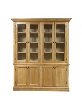 Artekko Βιτρίνα με ντουλάπι από ξύλο μασίφ (180x45x220)cm Artekko 617-0253