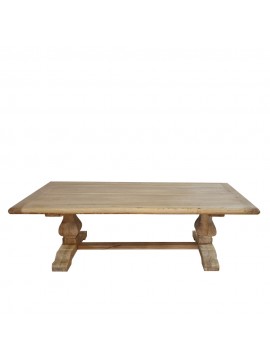 Artekko Deus Μασίφ Ξύλινο Τραπέζι Σαλονιού σε Ανοιχτή Φυσική Απόχρωση (150x77x45)cm Artekko 617-0275-A