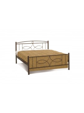 Κρεβάτι διπλό μεταλλικό σε χρώμα χάλκινο 162x202 645-00093