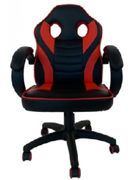 VELCO Pro Systems ΚΑΡΕΚΛΑ ΓΡΑΦΕΙΟΥ GAMING ΜΑΥΡΗ-ΚΟΚΚΙΝΗ- ΕΠΙΦΑΝΕΙΑ PU & TEXT velco-66-35693