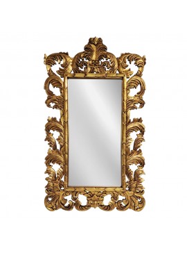 Artekko Mirroki Ξύλινος Χρυσός Σκαλιστός Καθρέπτης Τοίχου (120x90)cm Artekko 667-4004-A