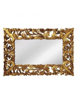 Artekko Mirroki Ξύλινος Χρυσός Σκαλιστός Καθρέπτης Τοίχου (120x90)cm Artekko 667-4039-A