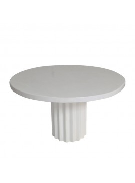 Artekko Solid Λευκή Τραπεζαρία από Terrazzo (Φ120x76)cm Artekko 667-4053