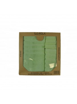 Σετ πετσέτες 3τμχ από ύφασμα σε πράσινο χρώμα 70x140 700-00734