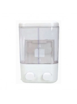 Dispenser τοίχου διπλό από πλαστικό 600ml 700-00749