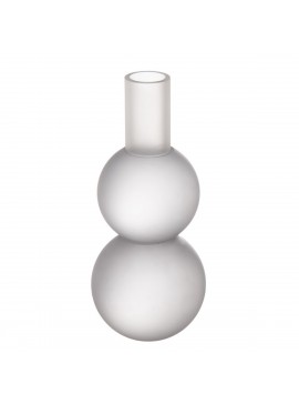 Artekko Frosted Κηροπήγιο Γυάλινο Διάφανο (8x8x18)cm Artekko 70358-SA