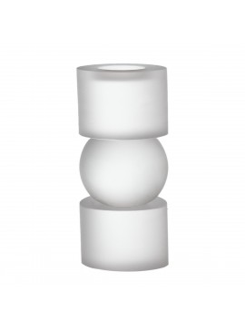 Artekko Frosted Διάφανο Γυάλινο Κηροπήγιο (8x8x18)cm Artekko 70366-SA