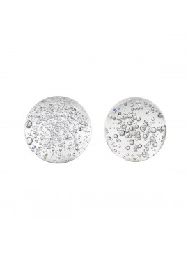 Artekko Spheres Διακοσμητικές Σφαίρες με Φυσαλίδες Γυαλί Διάφανο (9.9x9.9x9.9)cm Σετ/2 Artekko 70372-SA