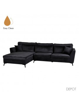 Liberta FOREVER ΚΑΝΑΠΕΣ ΓΩΝΙΑ ΑΡΙΣΤΕΡΗ ΜΑΥΡΟ 316x185xH92cm 316x185xH92cm 71-0174