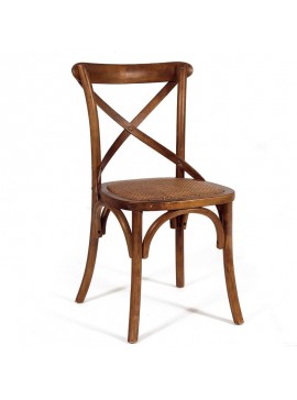 Καρέκλα ξύλινη Χ πλάτη κάθισμα RATAN CW006  42X46X87CM Mήκος 42 Πλάτος 46 Ύψος 87 Artekko 715-3102