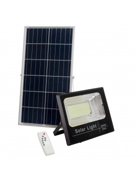 71558 GloboStar®  HERMES 71558 Αυτόνομος Ηλιακός Προβολέας LED SMD 200W 16000lm με Ενσωματωμένη Μπαταρία 20000mAh - Φωτοβολταϊκό Πάνελ με Αισθητήρα Ημέρας-Νύχτας και Ασύρματο Χειριστήριο RF 2.4Ghz Αδιάβροχος IP66 Ψυχρό Λευκό 6000K - 3 Χρόνια Εγγύηση