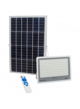 71562 GloboStar®  FAETHON 71562 Αυτόνομος Ηλιακός Προβολέας LED SMD 300W 30000lm με Ενσωματωμένη Μπαταρία 25500mAh - Φωτοβολταϊκό Πάνελ με Αισθητήρα Ημέρας-Νύχτας και Ασύρματο Χειριστήριο RF 2.4Ghz Αδιάβροχος IP66 Ψυχρό Λευκό 6000K - 3 Χρόνια Εγγύηση