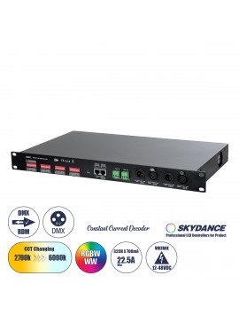 71570 GloboStar®  71570 D32C SKYDANCE DC DMX & RDM Dimmer High Speed Controller / Constant Current Decoder 32 Καναλιών DC 12-48V 32 x 700mA 34W - Max 22.5A 1075W - IP20 Μ48 x Π26 x Υ5cm - 5 Years Warranty