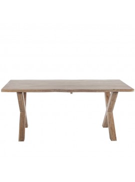 Artekko Pantheon Τραπεζαρία με Χ Πόδια Ξύλινη Λευκή Πατίνα (180x94x76)cm Artekko 720-2112-WHITE