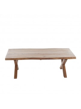 Artekko Maokai Τραπέζι Σαλονιού με Χ Πόδια Ξύλινο Μελί Απόχρωση (135x68x45)cm Artekko 720-2119-LAP