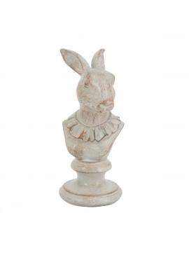 Artekko Rabbit Διακοσμητικό Λαγουδάκι Ρητίνης σε Λευκή Πατίνα (11x10.3x23.5)cm Artekko 72428