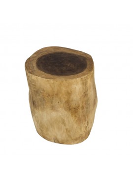 Artekko Munggur Ξύλινο Βοηθητικό Τραπέζι (Σκαμπό) από Κορμό σε Φυσική Απόχρωση (43x43x48)cm Artekko 730-3206
