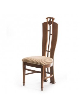 Καρέκλα ύφασμα ριγέ "Art Deco" Mήκος 46 Πλάτος 46 Ύψος 114 Artekko 731-1008
