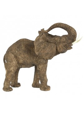 Artekko Elephant Διακοσμητικός Ελέφαντας Ρητίνης σε Γκρι με Καφέ (38.1x20.3x30.5)cm Artekko 73638