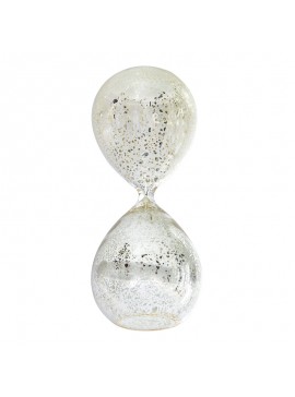 Artekko Hourglass Γυάλινη Διακοσμητική Κλεψύδρα με Λευκή Άμμο (8x8x20.5)cm Artekko 73770-WHIT